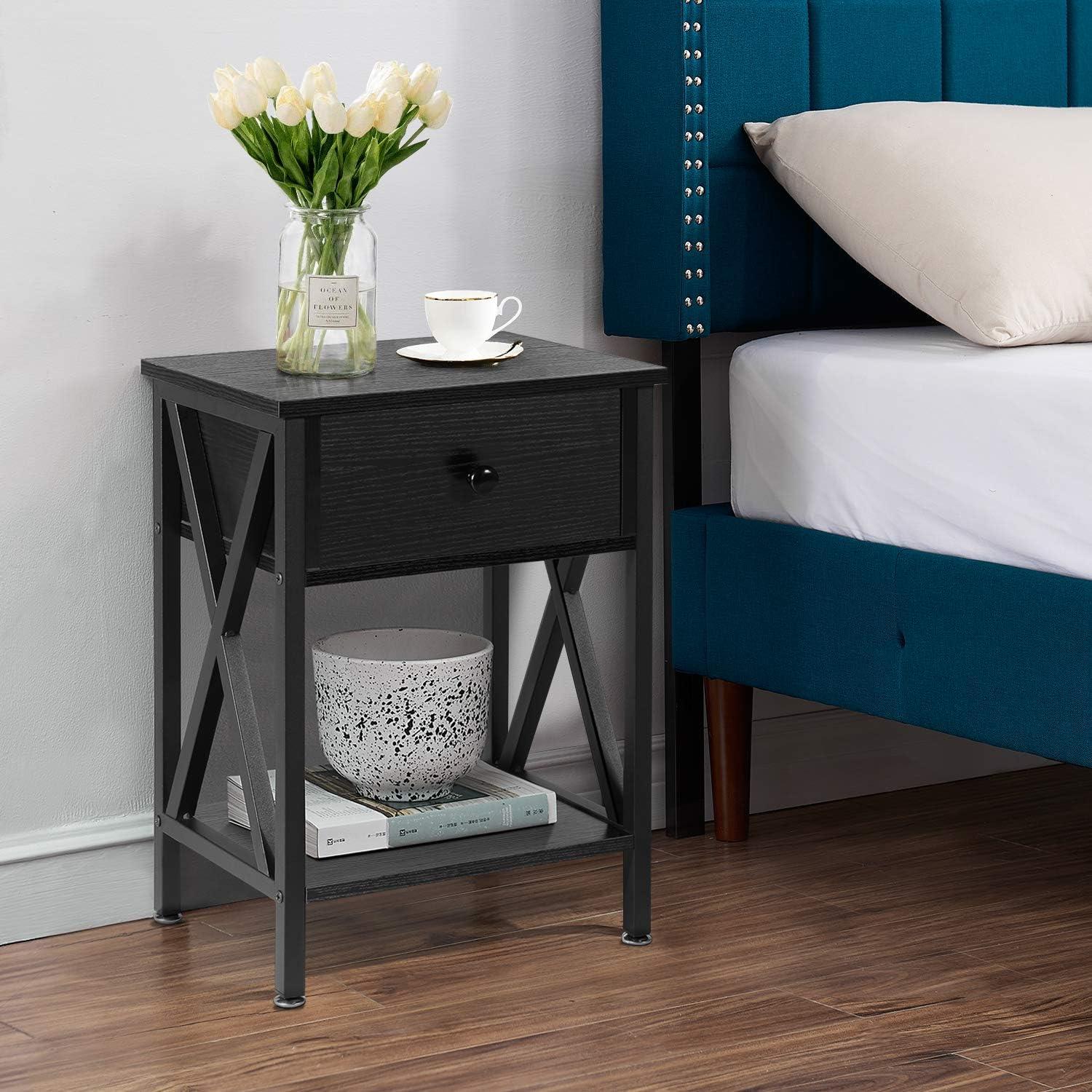 How We Loved the VECELO Nightstand's⁣ Stylish Storage & Design