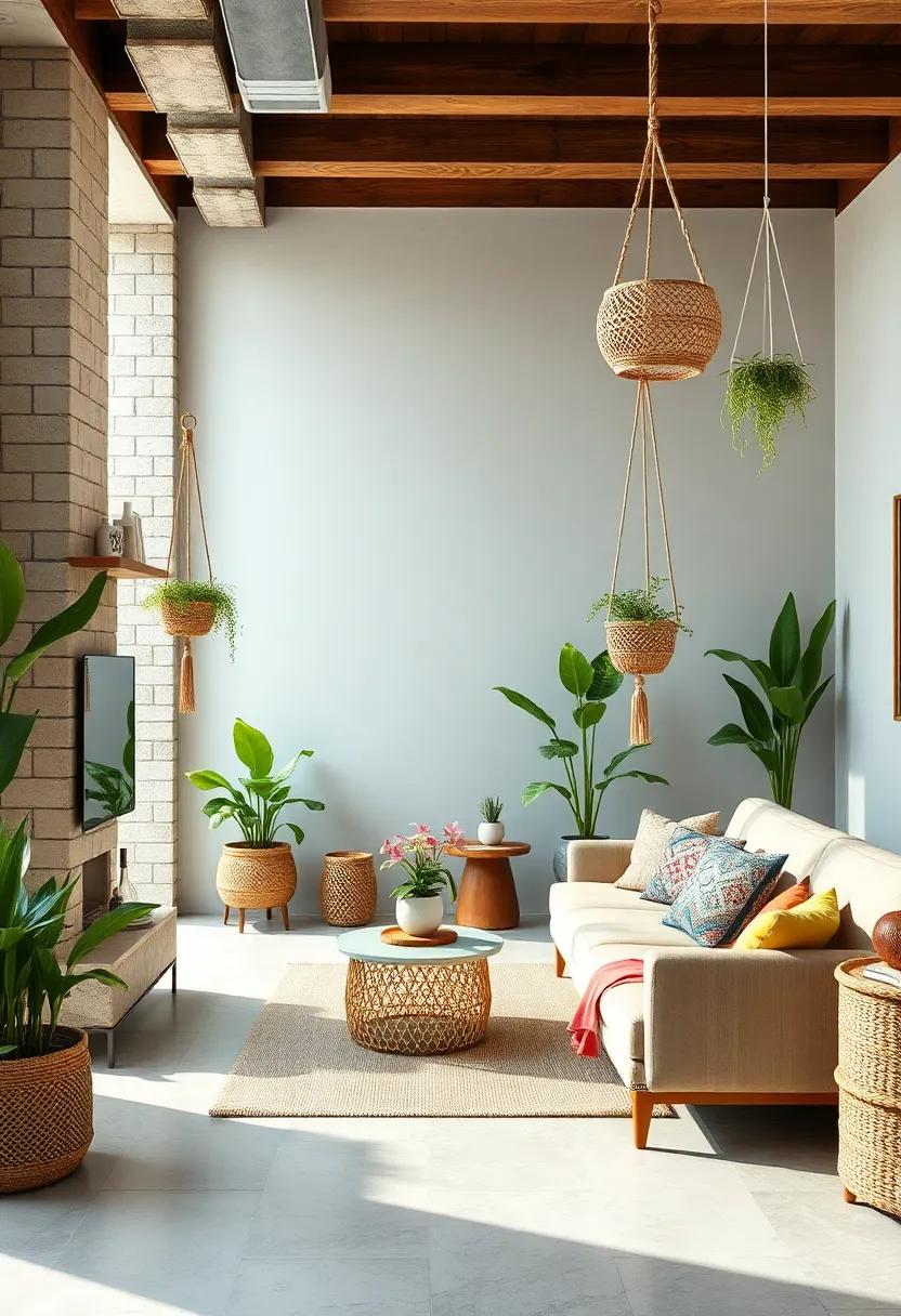 Woven Macramé Accents and Hanging Plant Holders