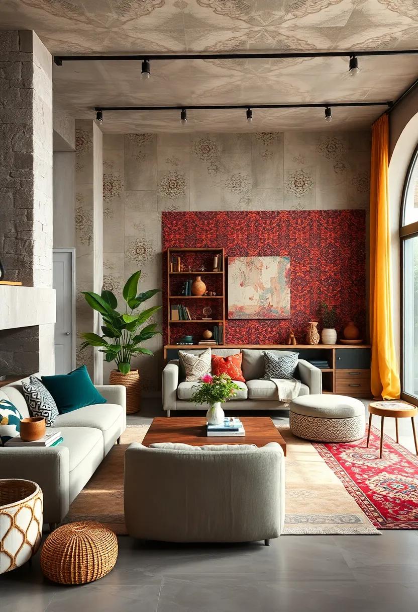 Colorful, Patterned Window‌ Treatments for a Global⁣ Flair