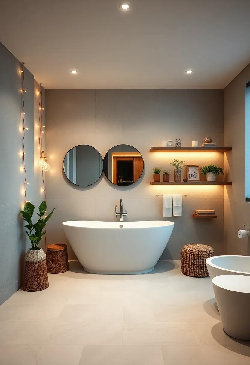 fairy Lights Draped Along Shelves for a Whimsical Touch