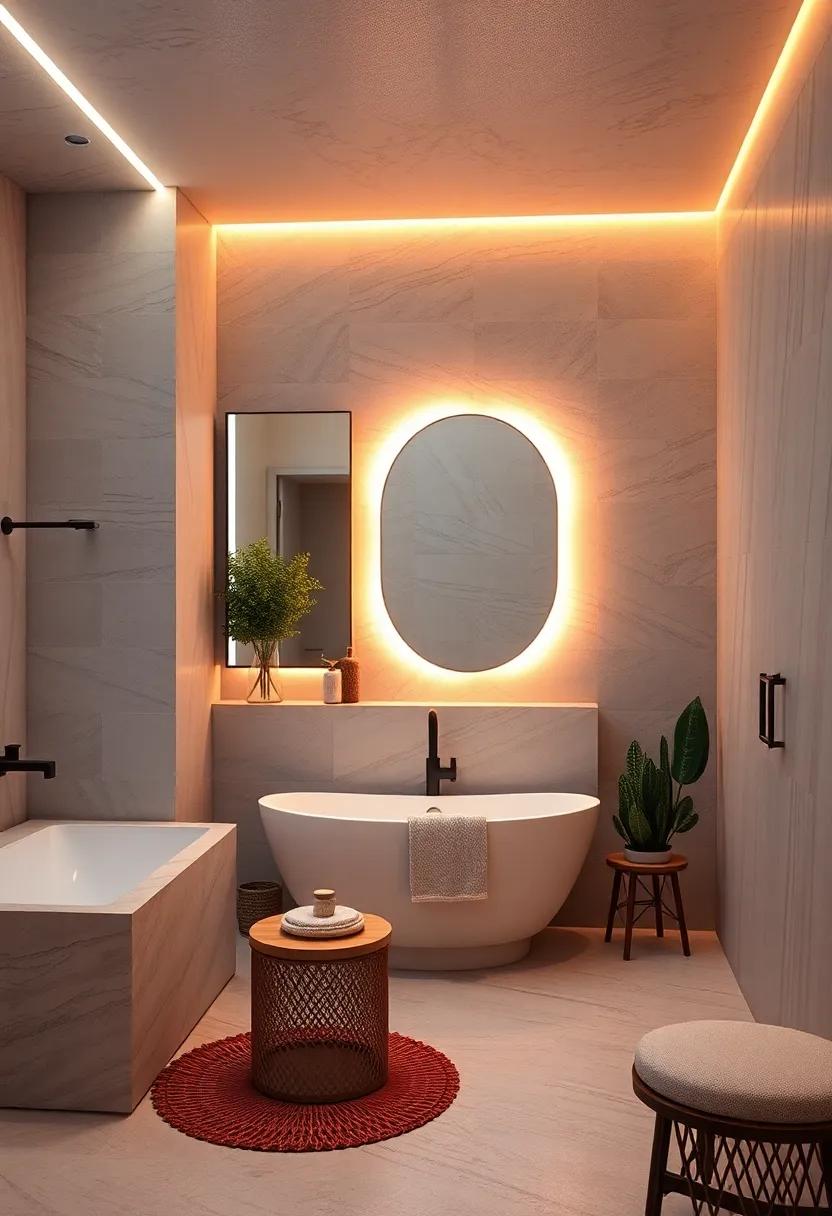 Neon accent Lights with Soothing Hues for a Modern Twist