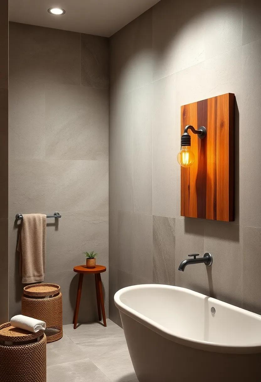 Vintage Edison Bulbs Mounted on a Rustic Wooden Backplate