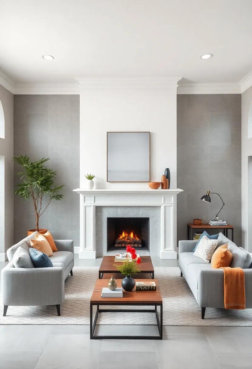 Light ‌Stone Gray Walls⁣ Surrounded by Bright White Picture Rails for ⁤Classic Charm