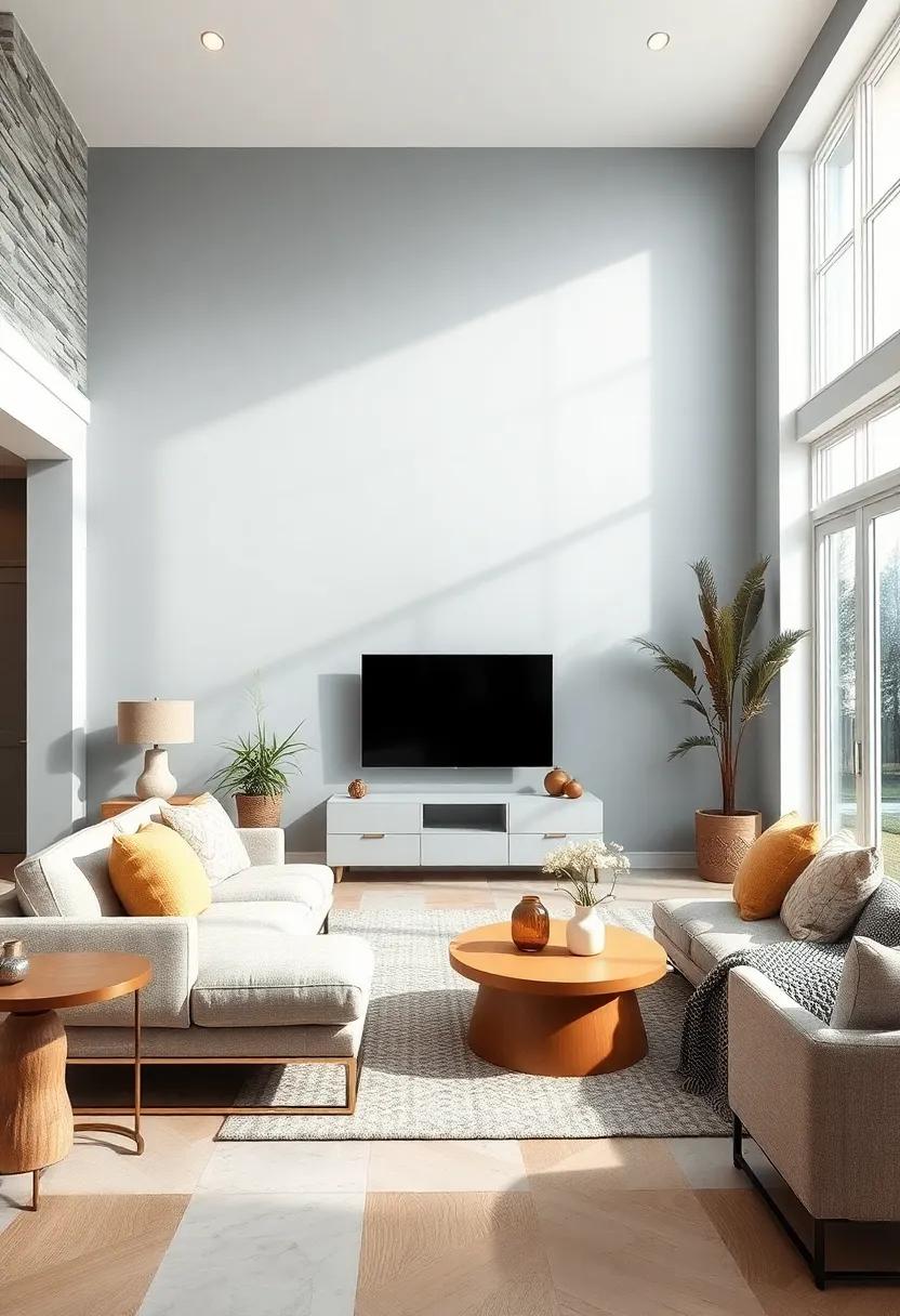 Silvery ⁢Blue Gray Matched with Bright⁣ White Window Casings to Enhance Natural Light