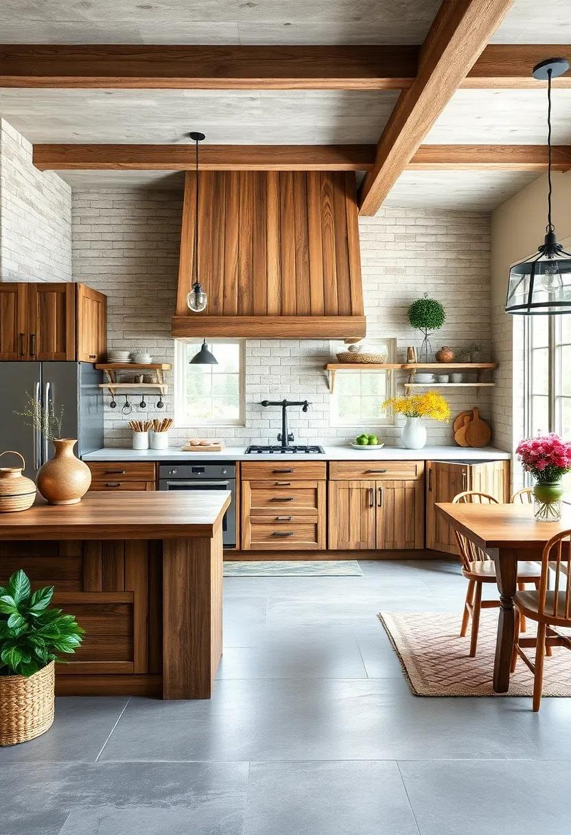 Distressed⁣ Barn⁣ Wood cabinets to‍ Add Character and Texture