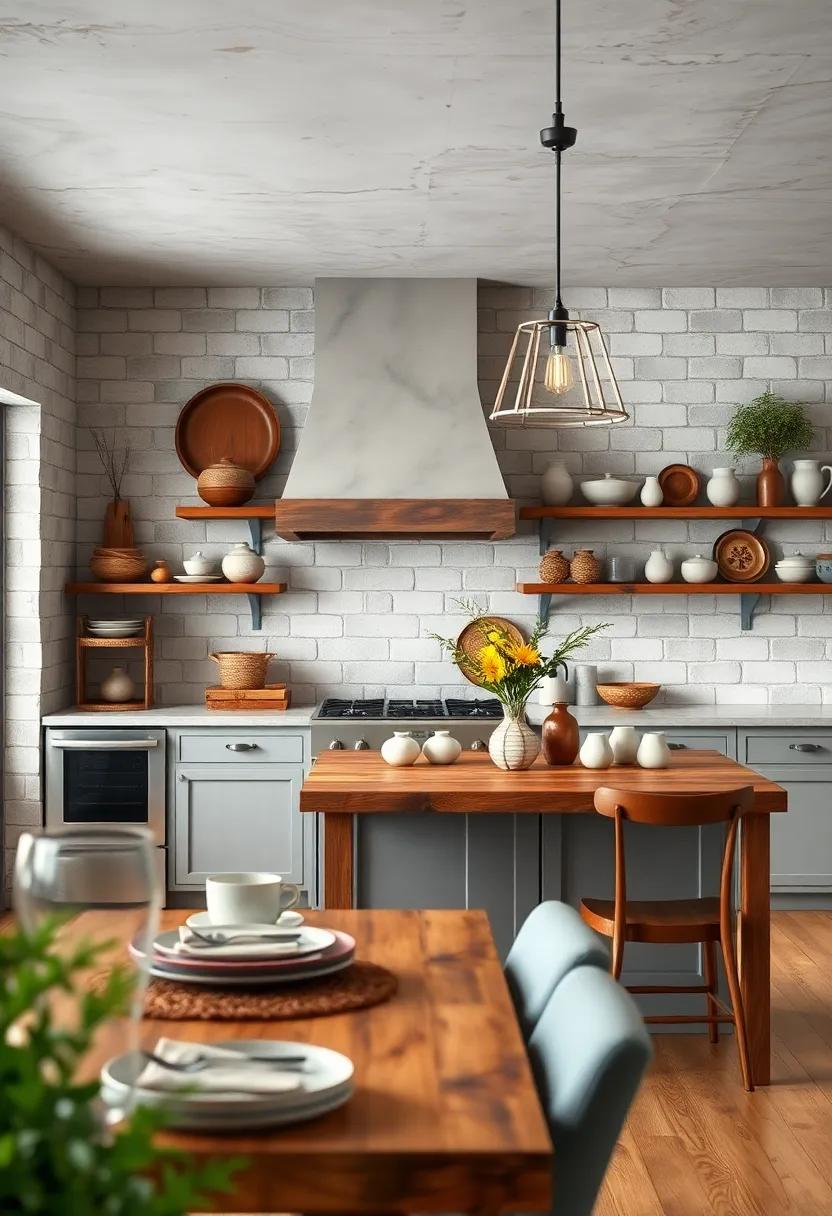 handcrafted Pottery and Rustic Dinnerware Displays