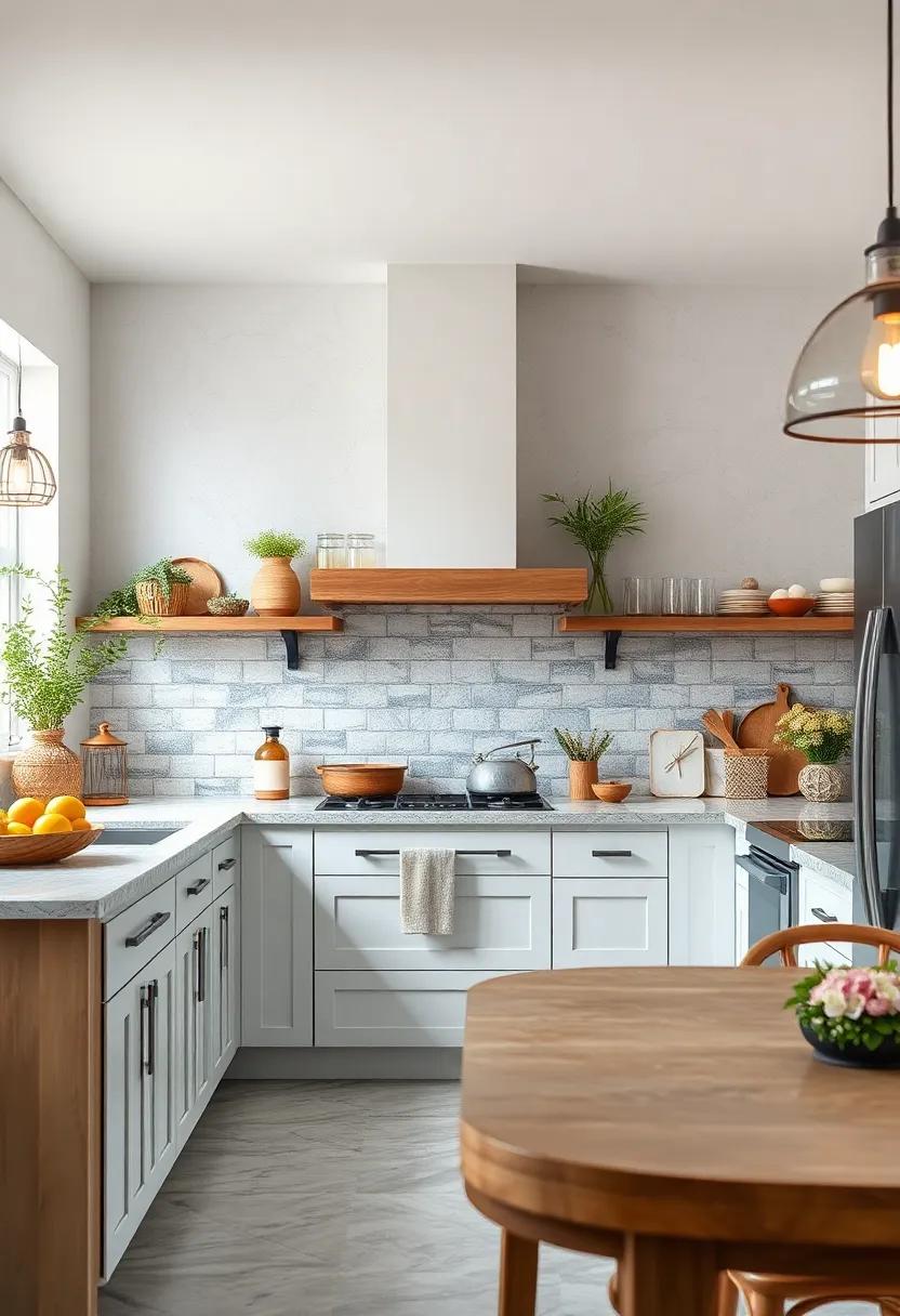 Hand-Painted Ceramic Backsplash Tiles for Subtle Color