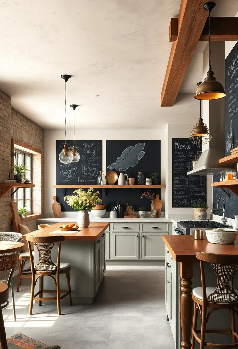 Rustic Chalkboard Walls for Menus and Notes