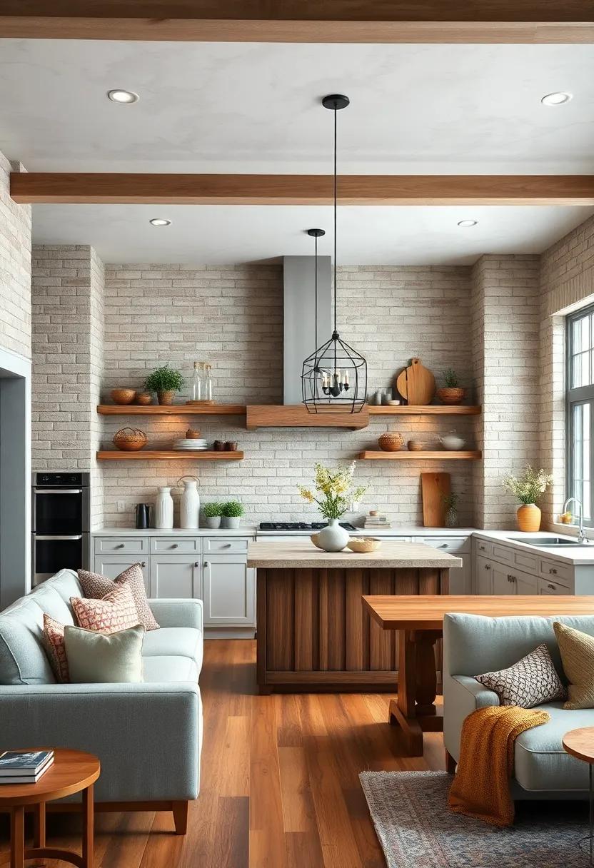 Stone or ⁢Brick ​Accent Walls to ‍Anchor the Space
