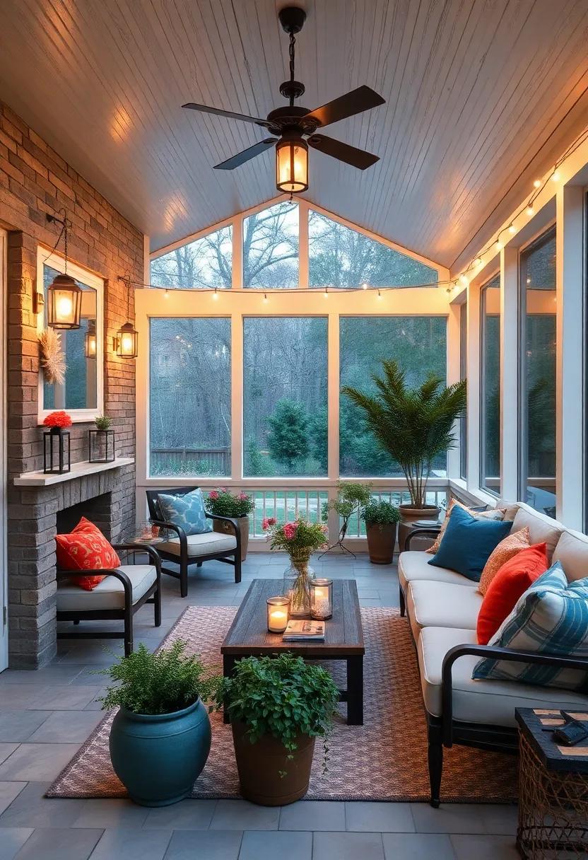 Hang fairy lights or lantern-style string lights to cast a gentle, inviting glow after the sun ⁢sets