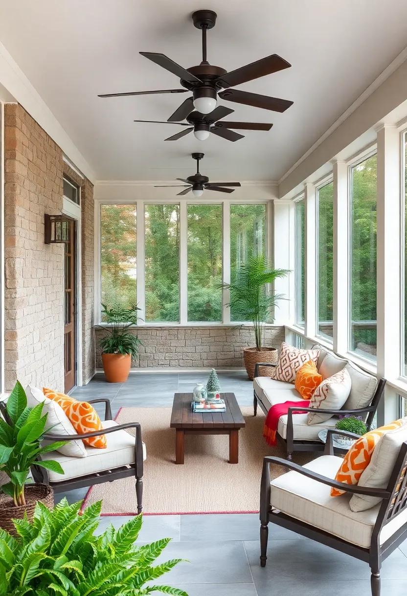Install ceiling fans with reversible motors to circulate warm⁤ air⁤ trapped ⁢near the ceiling back down​ to your⁤ sitting area