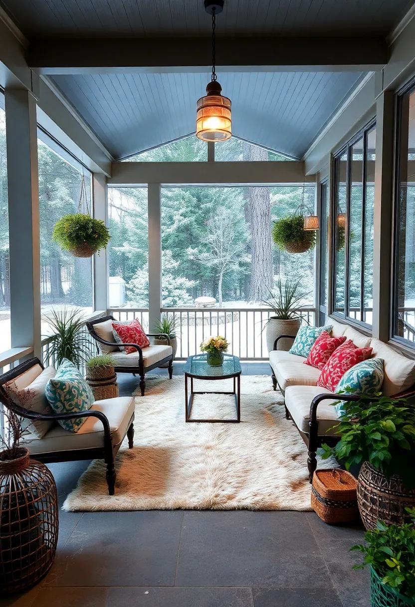 Layer your seating ‍with ‌faux fur throws or sheepskin rugs ‍to‍ introduce softness and a ⁢little‌ luxury against crisp air