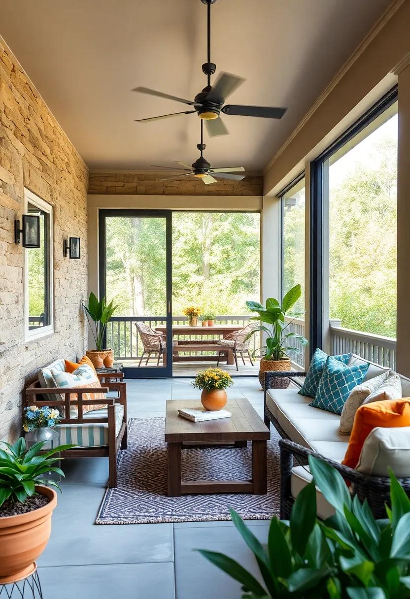 Enhance your porch's openness with sliding doors that open both ways for versatile access