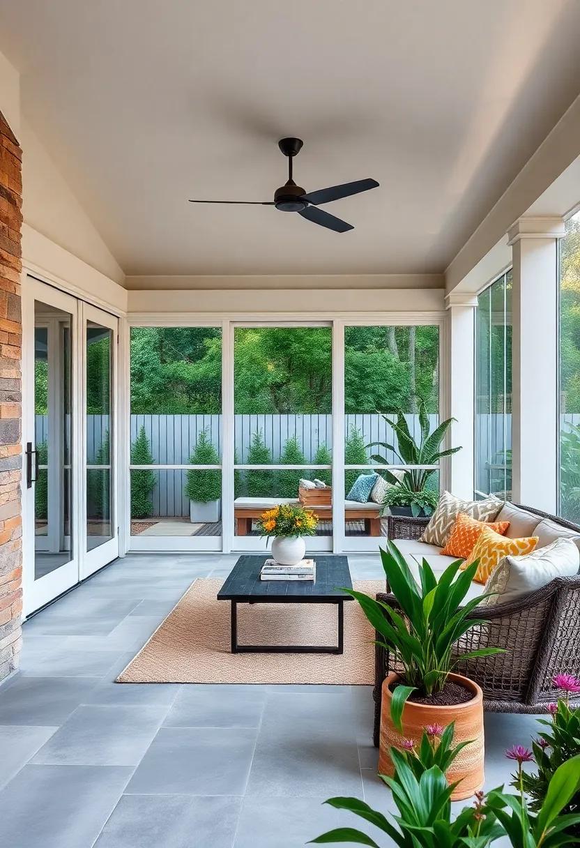 Incorporate sliding doors that complement your home's existing architectural style for seamless integration
