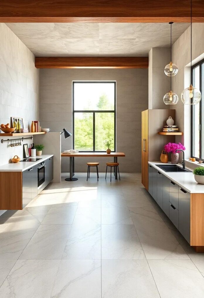 25 Stunning Modern Kitchen Flooring Ideas to Transform Your Space with Style