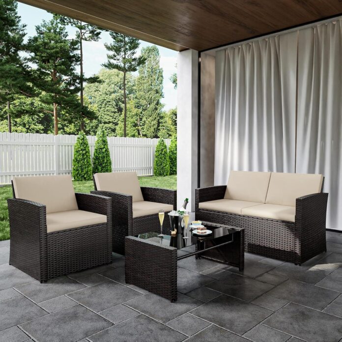 Our Honest Take on the Cozy Beige Wicker Patio Set for Relaxing Outdoors