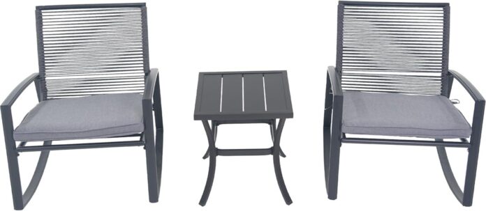 Our Honest Take on the 2-Person Grey Metal Rocking Set