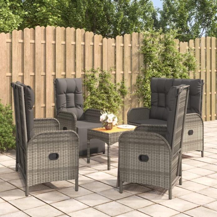 Our Honest Take on the 5-Piece Gray Poly Rattan Patio Set