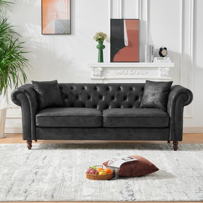 Our Honest Take: The 83-Inch Mid Century Modern Leather Sofa