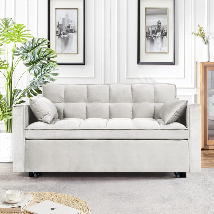 Our Honest Take on the 53″ Convertible Velvet Sofa Bed’s Versatility