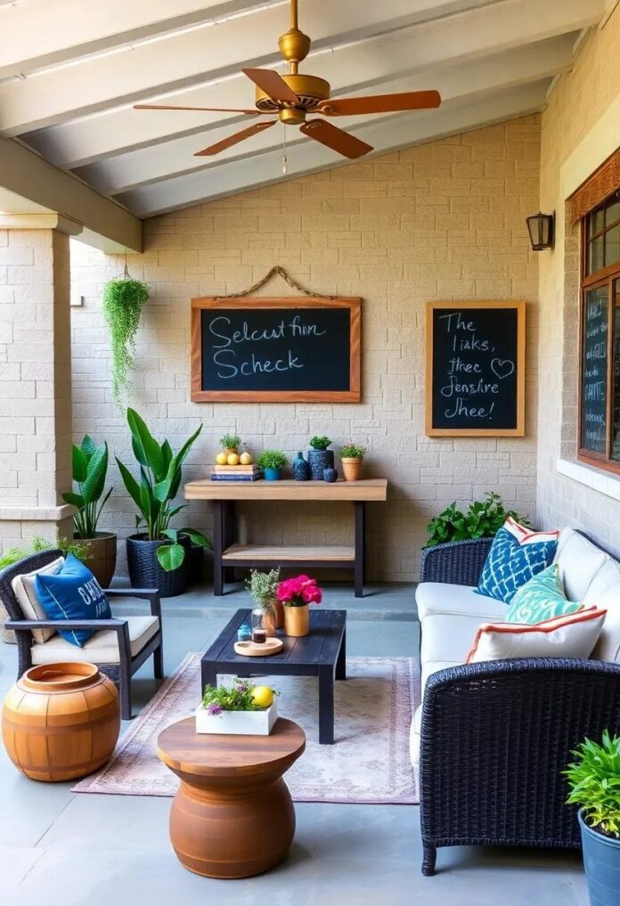 23 Inspiring Patio Decor Ideas Using Outdoor Chalkboards to Elevate Your Space