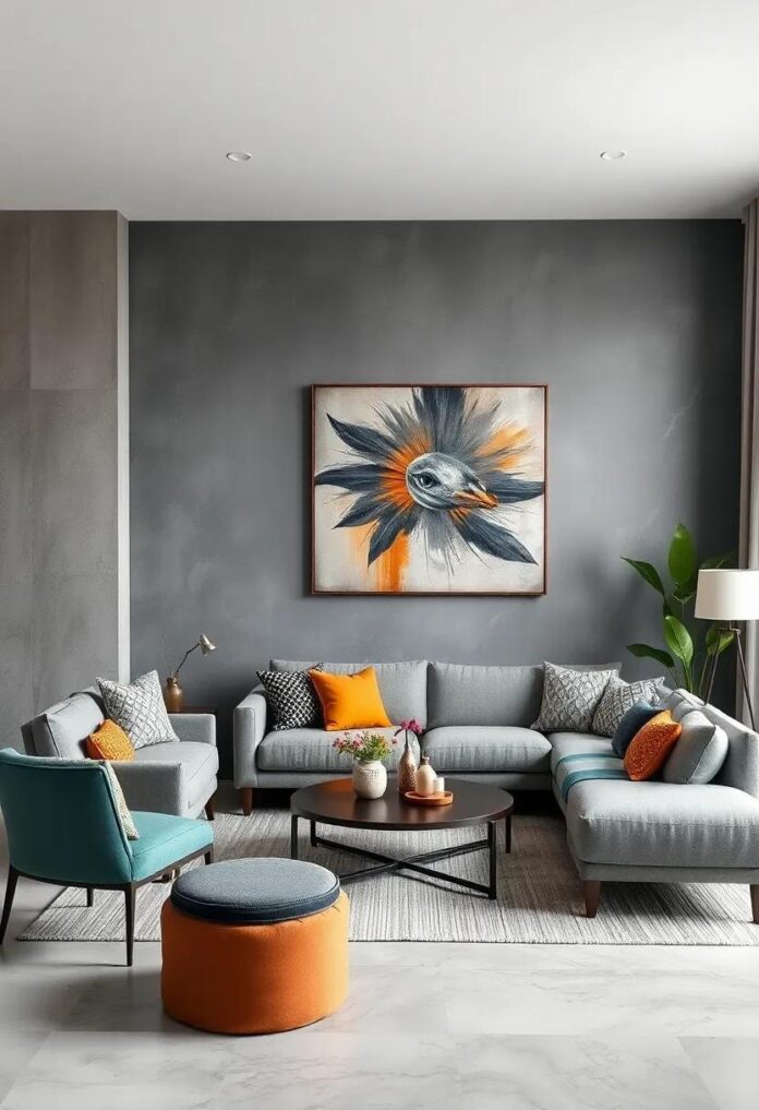25 Stunning Gray Living Room Ideas with Artistic Wall Decor to Inspire Your Space