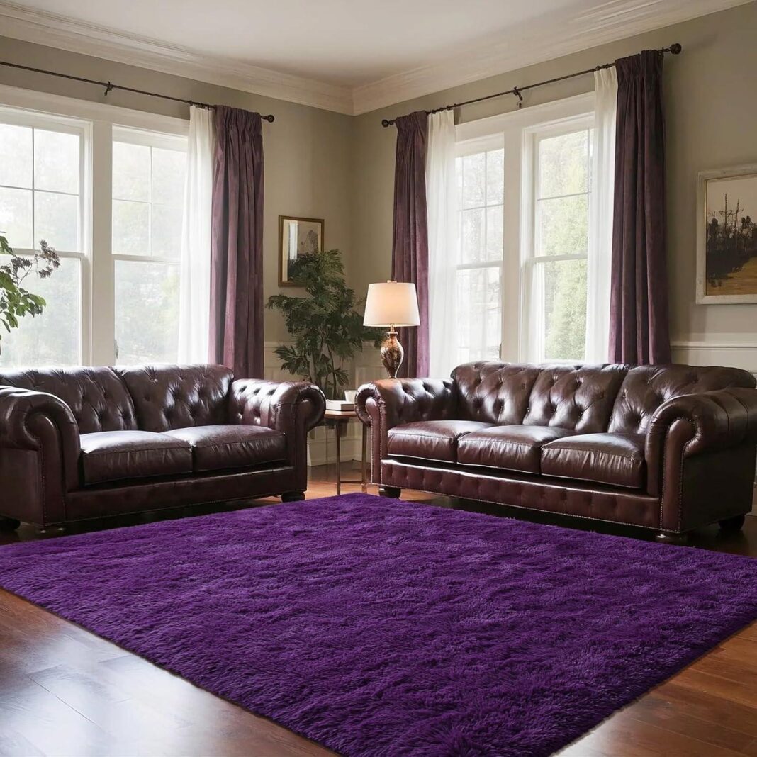 Cozy Bedroom Makeover: How Our Plush Dark Purple Rug Transformed Comfort