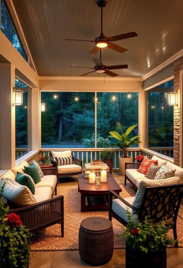 23 Bright and Cozy Seasonal Screened Porch Lighting Ideas to Illuminate Every Season