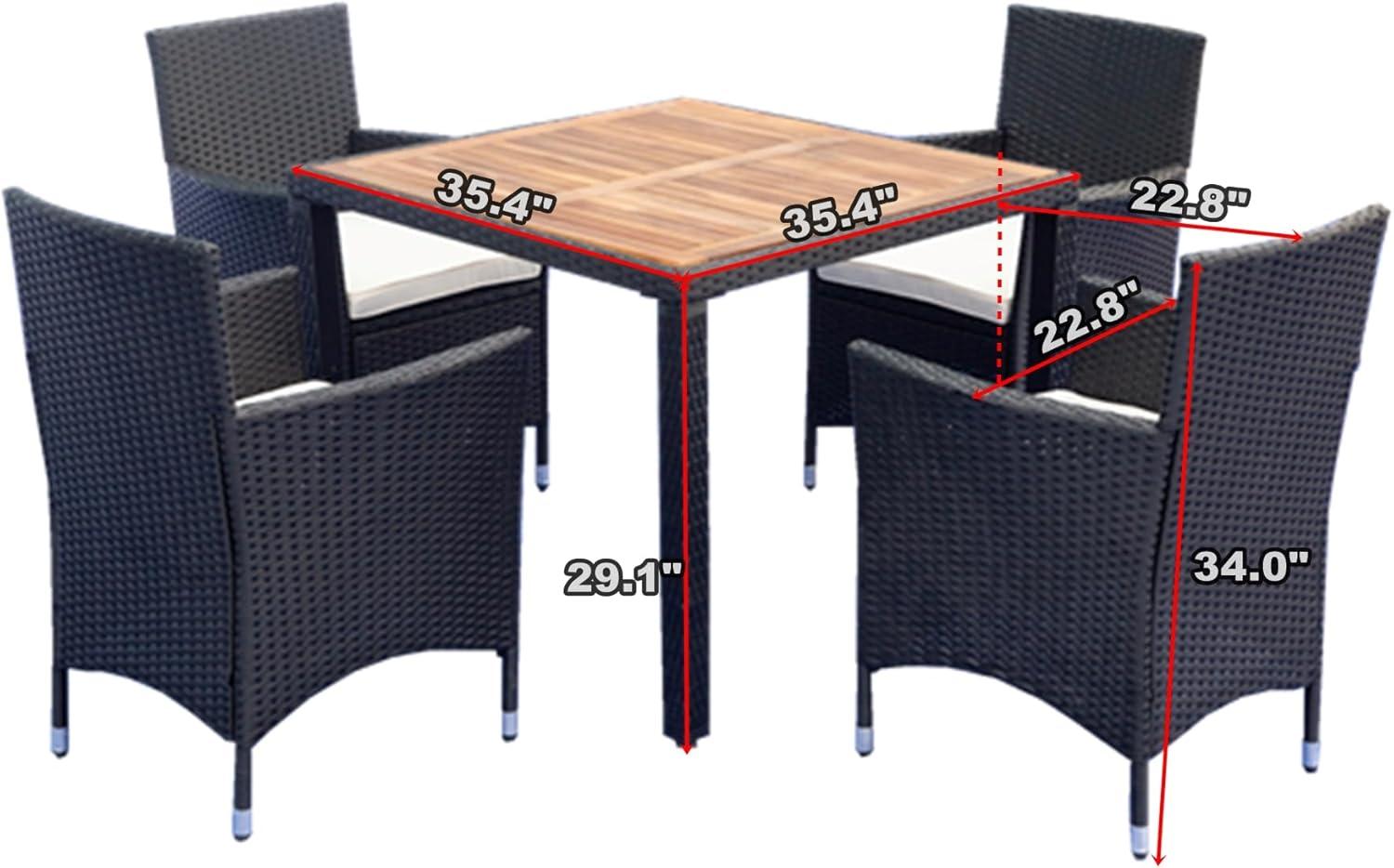 Our Take on EMKK 5-piece Wicker Dining Set: stylish & Sturdy Outdoors