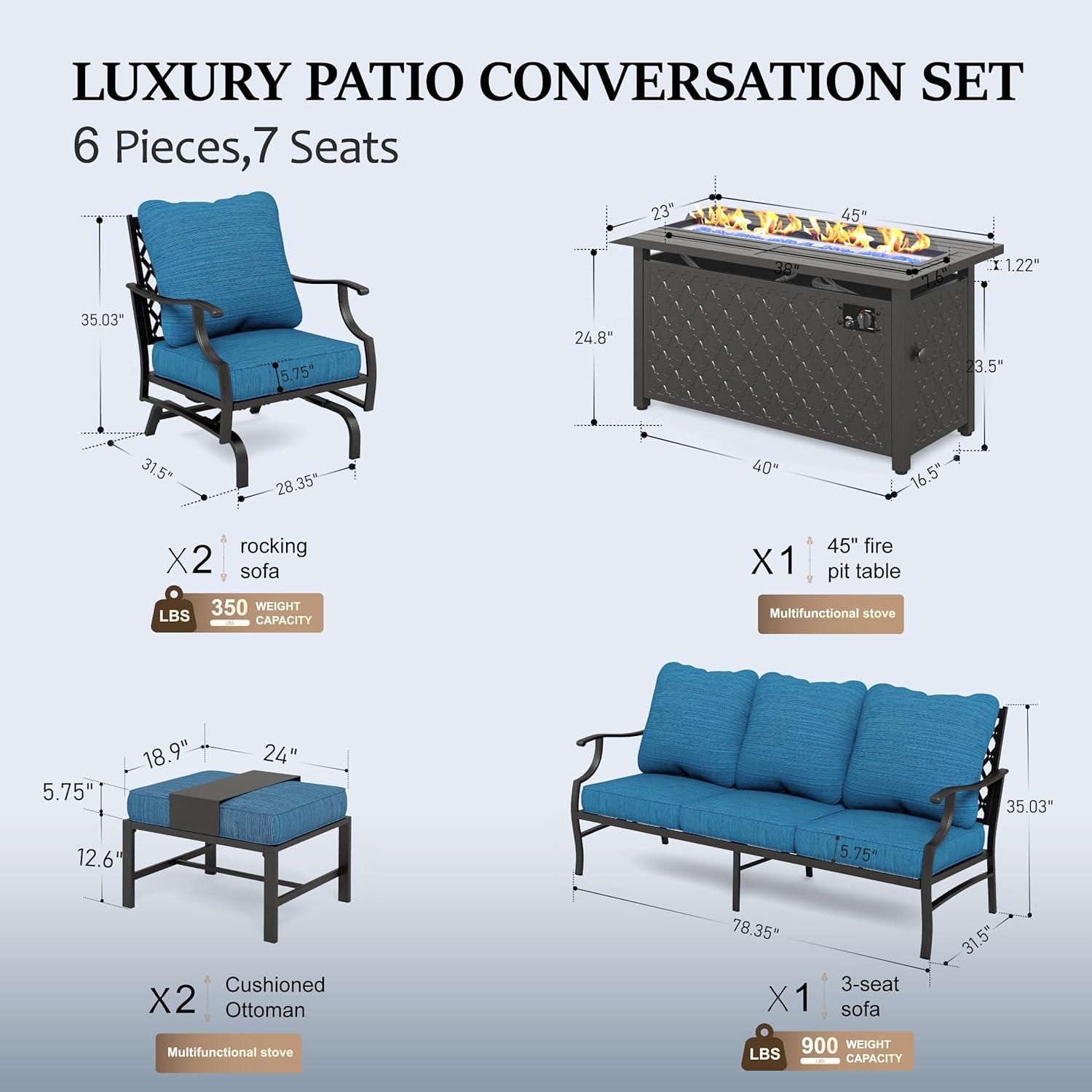 Our Honest Take on HERA'S HOUSE 6-Piece Patio Set with Fire Pit