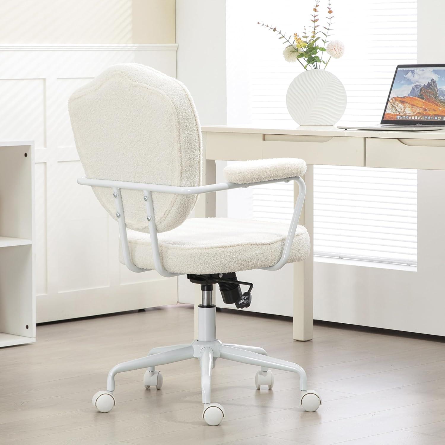 Why We love Our Cream White Teddy Bear Office Chair: stylish & Cozy
