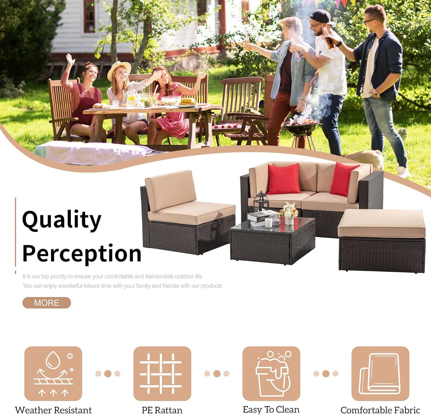 Our Honest Take on the Shintenchi 5-Piece Patio Set's comfort & Style