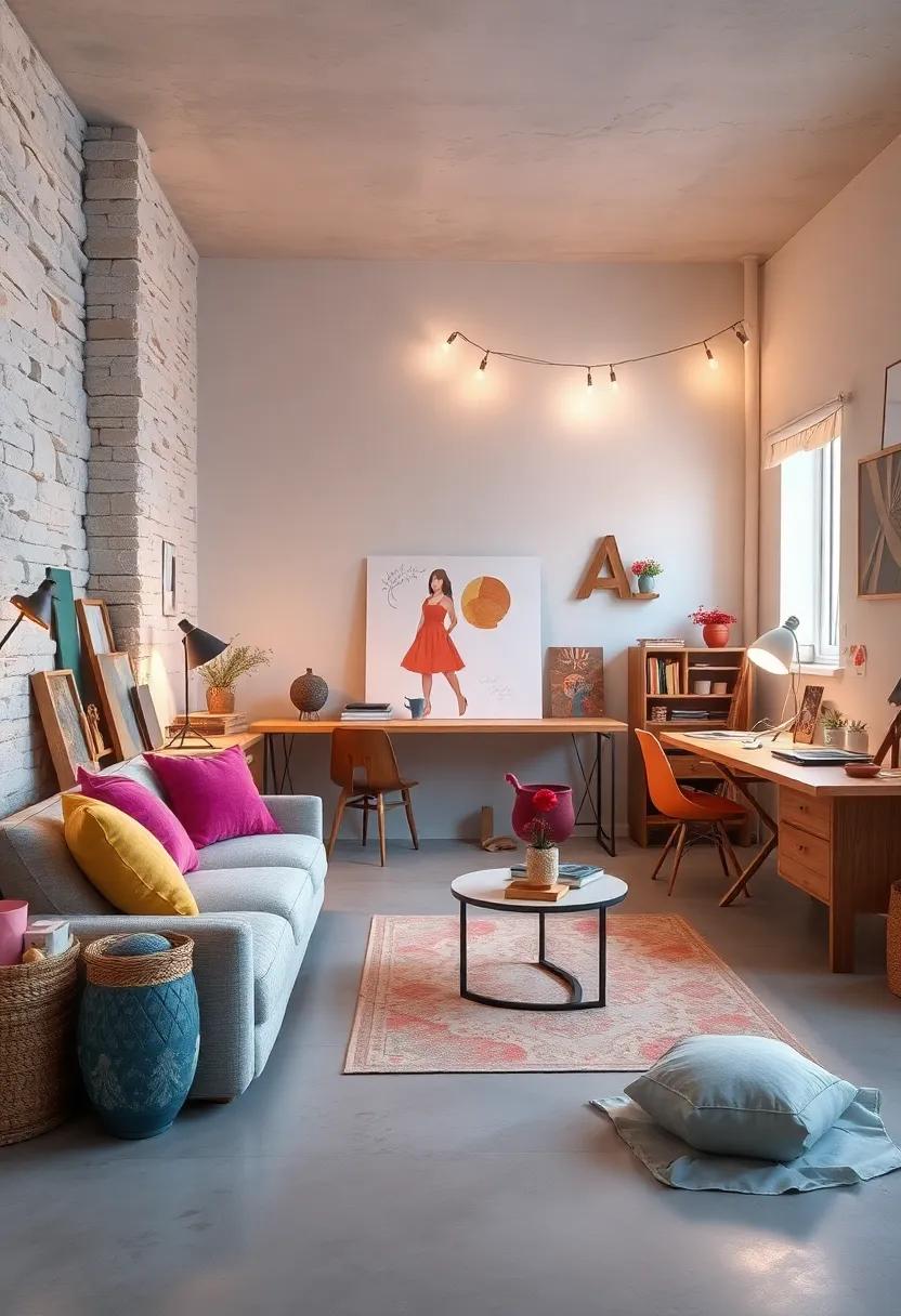 Add adjustable lighting options, including task lamps and fairy lights, for versatile ambiance