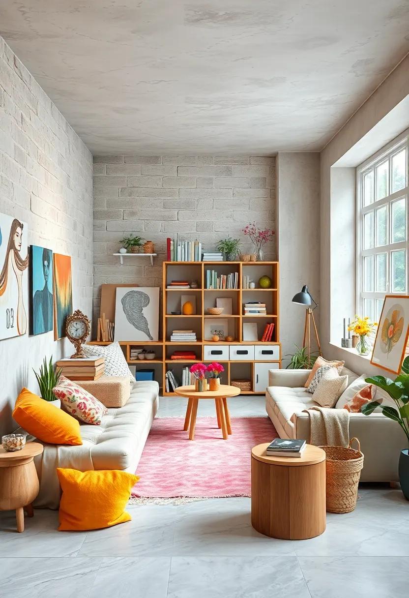 Include a comfortable seating area for brainstorming and relaxing between creative bursts