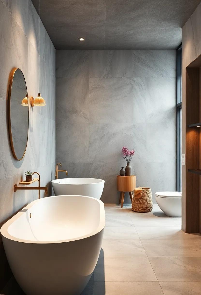 Use large-format tiles to reduce grout lines and give a sleek, seamless look