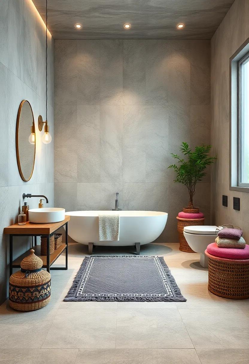 Use layered rugs or mats to add coziness and warmth underfoot