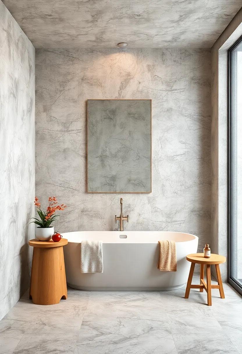 Use textured wallpaper featuring subtle patterns to add depth without overwhelming the space