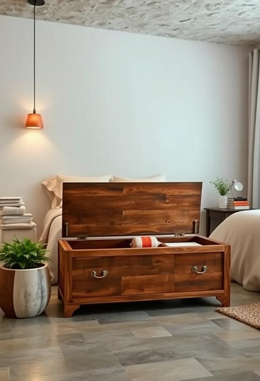 Rustic Reclaimed Wood Storage Bench - Perfect for farmhouse or cottage styles,this bench features distressed wood and spacious interior storage