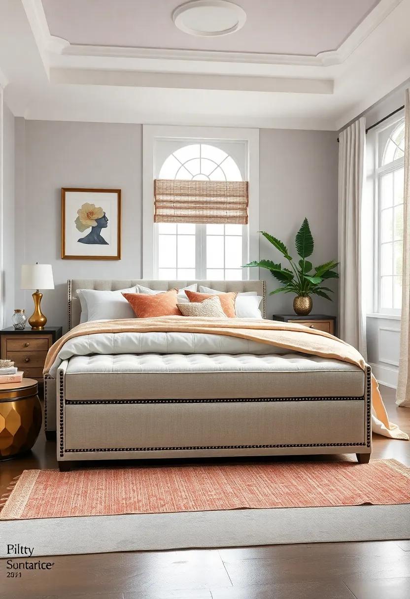 Tufted Linen Storage Bench with Nailhead Trim - Classic elegance meets practicality with soft linen fabric, deep tufting, and a roomy interior