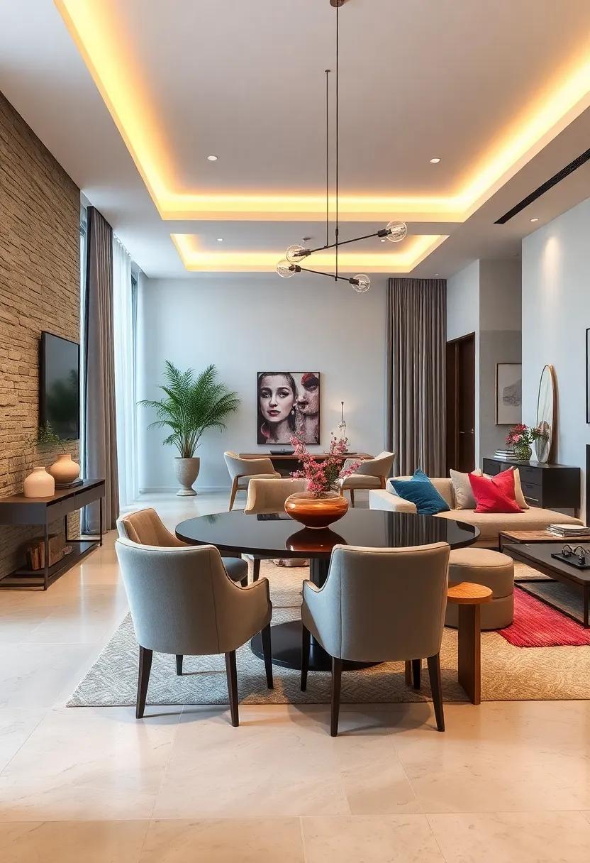 Opt for sleek, slim-profile chairs that don't overwhelm the space