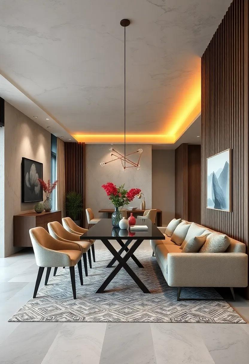 Incorporate a foldable or wall-mounted dining table that can be tucked away when not in use