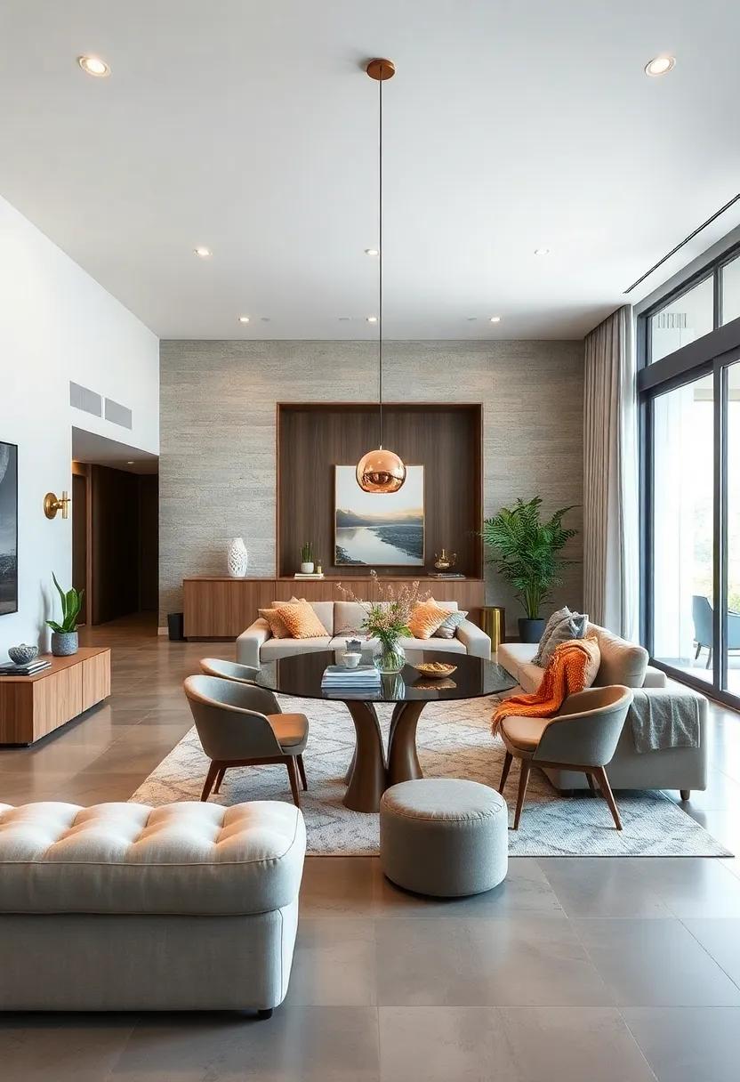 Use multifunctional furniture like extendable tables and storage ottomans to save space