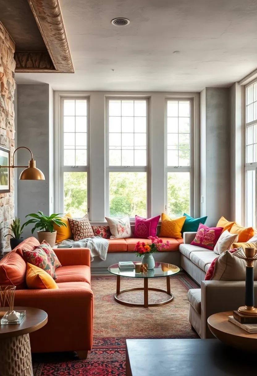 Layer window ‌seats‌ with ⁤cushions in diverse fabrics to invite ‍relaxation with character