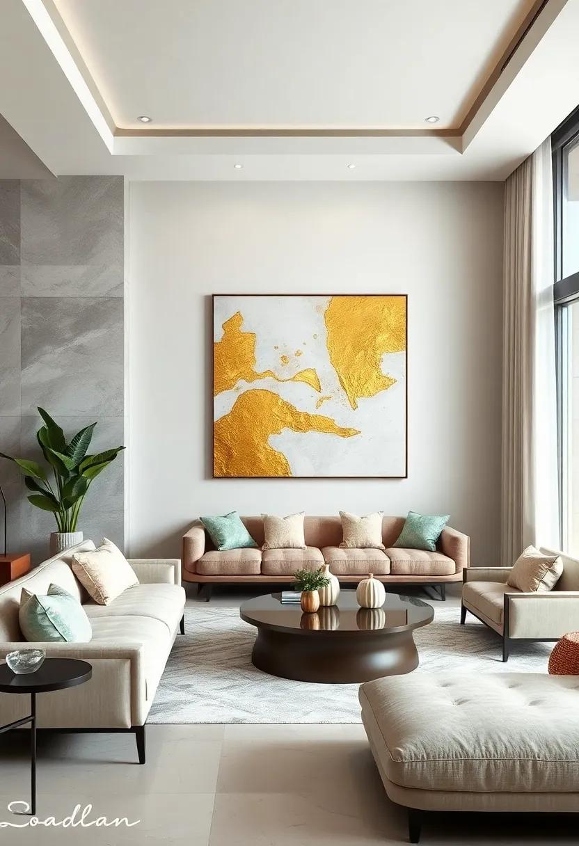Abstract Gold Leaf Canvases to Add a Touch of Luxe