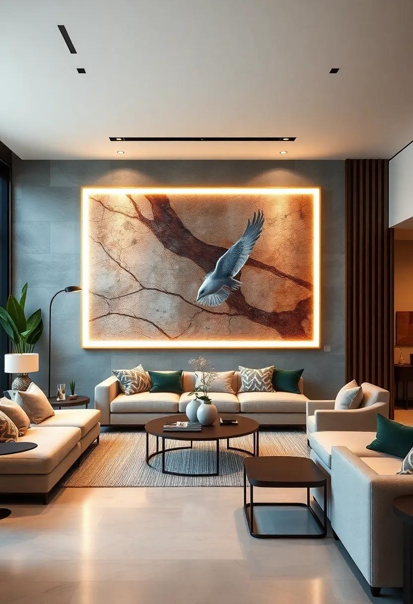 Customizable LED-Backlit Wall art for ambient Elegance