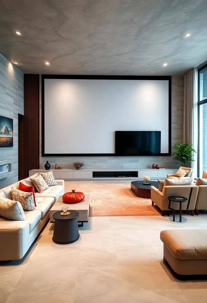 Motorized Home Theater Screens and projectors with One-Touch ‌Control