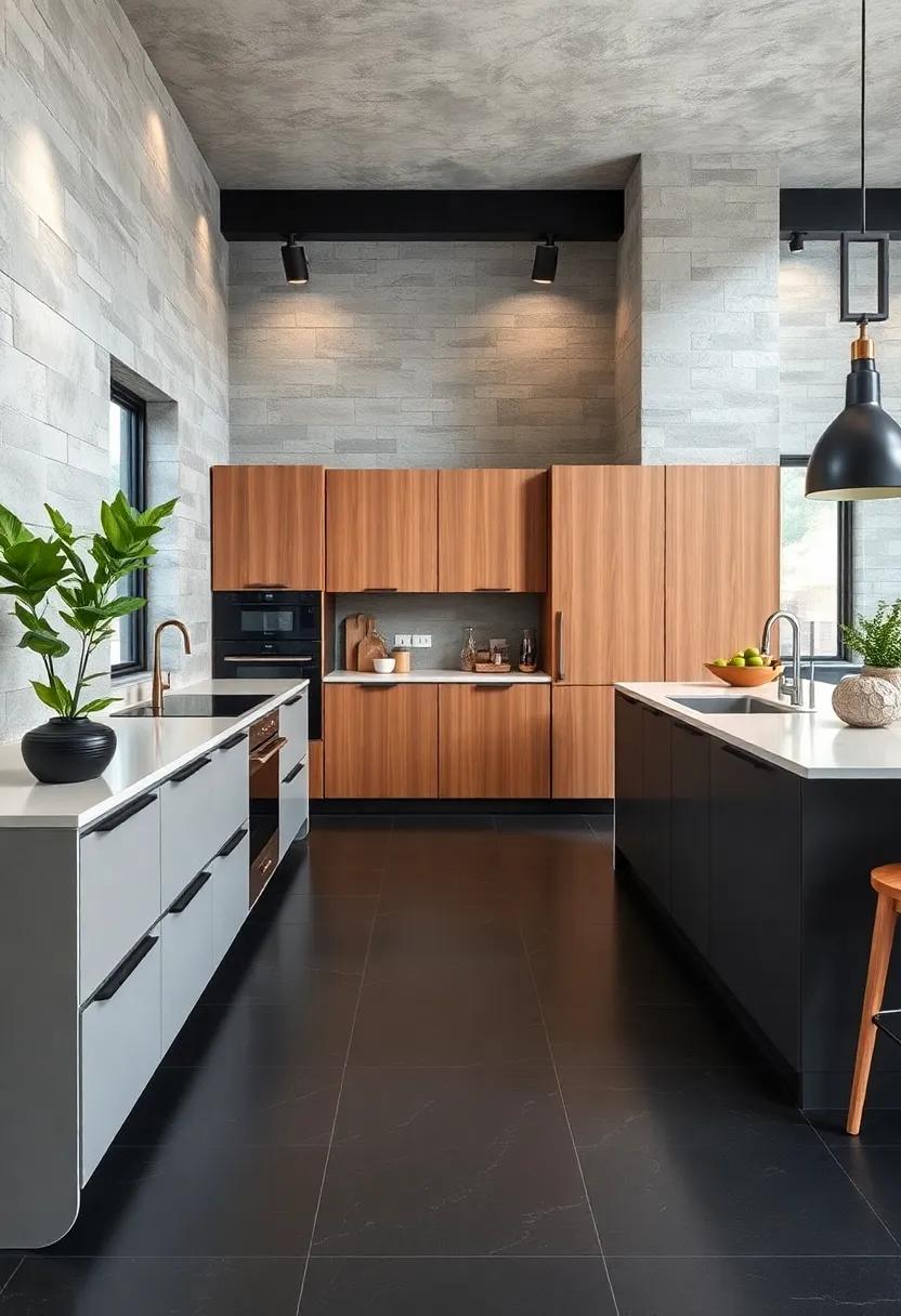 Black Porcelain‌ Tiles:‍ Bold black porcelain tiles create a striking contrast in modern kitchens, adding depth and a sleek, modern ⁢edge to the ​space