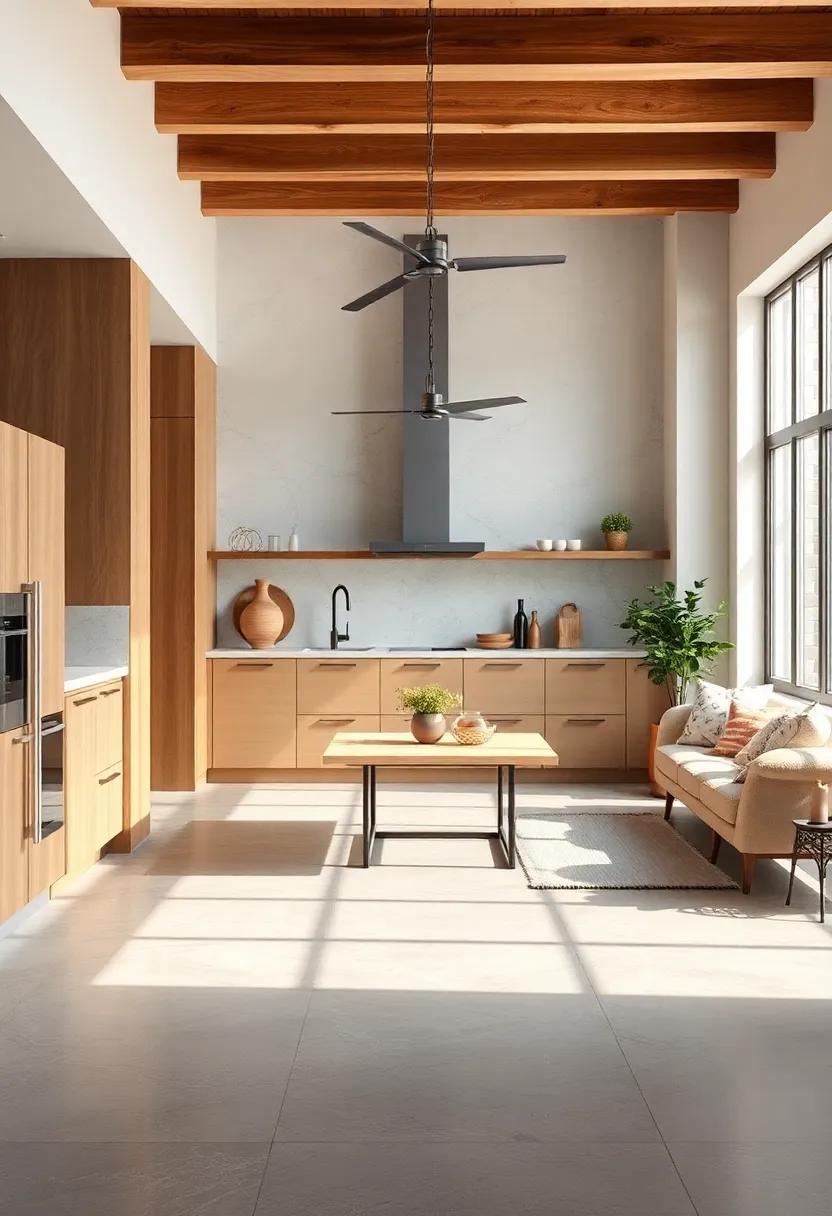 Concrete-Look Vinyl Flooring:⁤ Achieve an industrial-style vibe with concrete-look vinyl that's soft underfoot and resistant to moisture, blending modern aesthetics⁤ with practicality