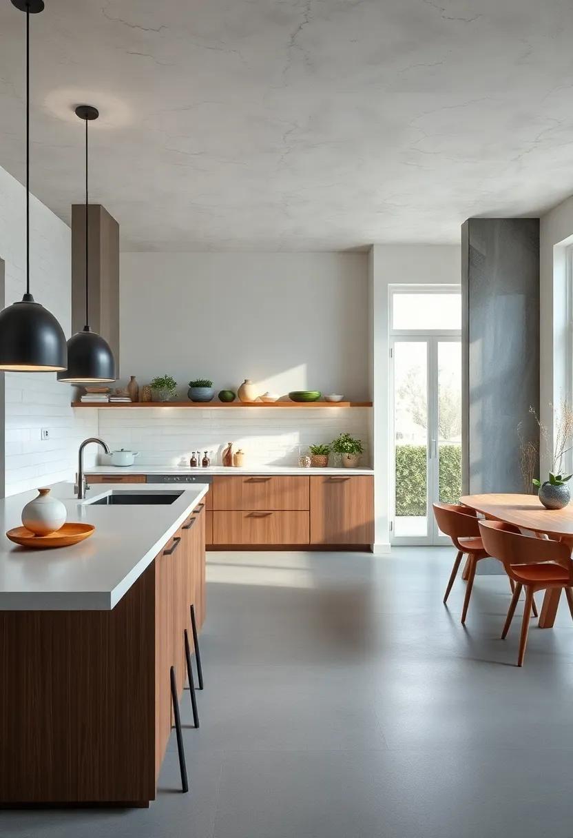 Microcement Floors: Ultra-thin microcement overlays provide a smooth, continuous⁢ surface that's perfect for ⁤seamless modern kitchen designs emphasizing minimalist elegance