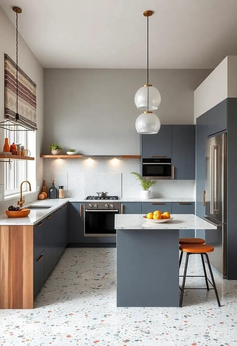 Terrazzo Flooring: Bursting with colorful chips of marble, quartz, and​ glass, terrazzo flooring brings⁣ playful texture and a touch of retro-modern charm to the kitchen